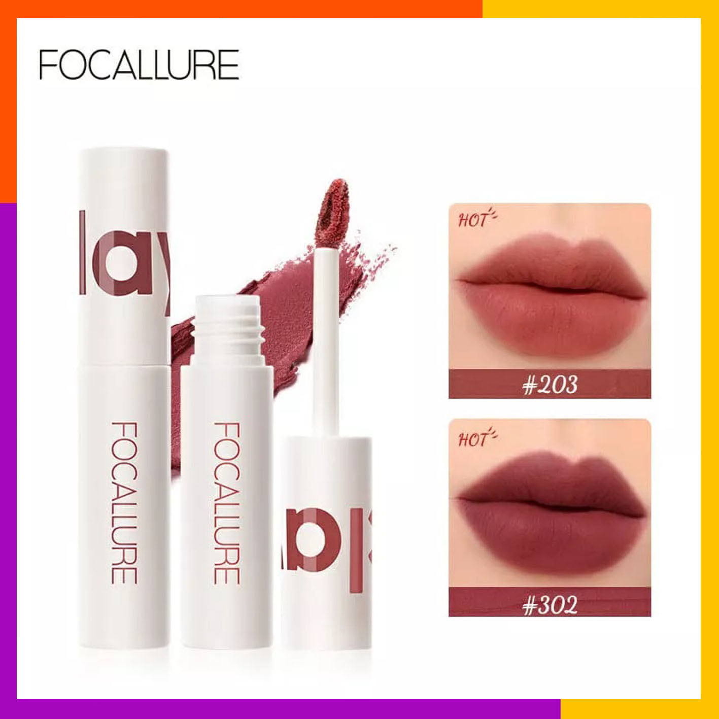 Focallure Lip Clay True Matte Lipstick Focallure Lipstik