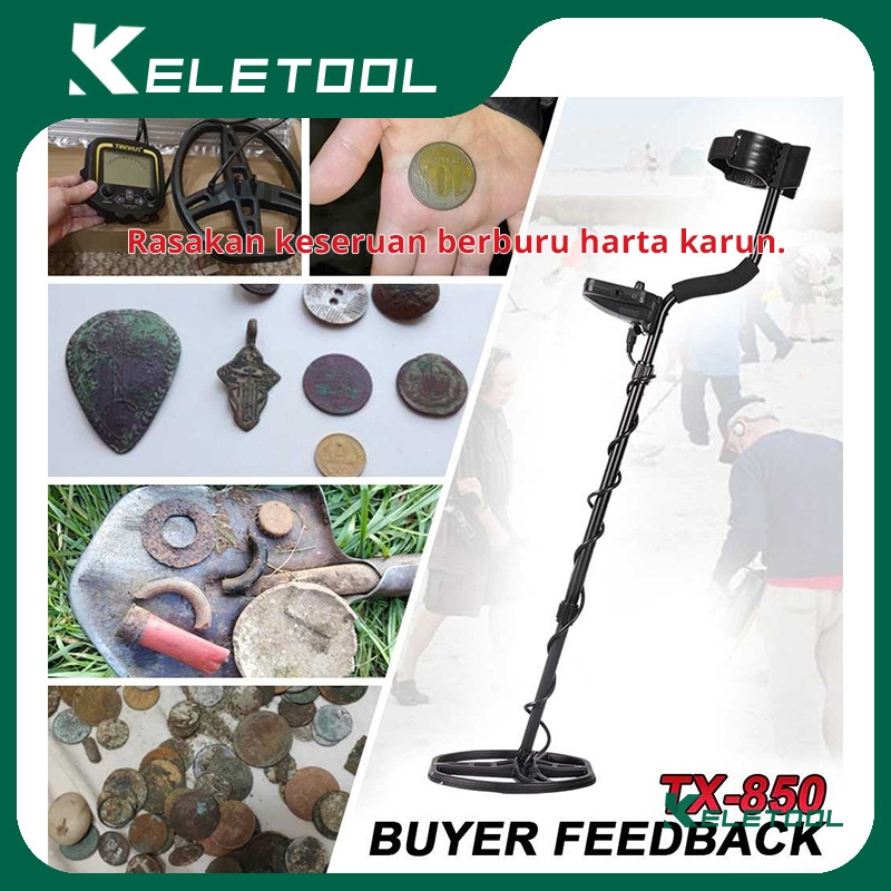 Keletool TX850 Detektor Logam  Alat detektor emas Gold Metal mesin  Alat pelacak logam sektor metal 