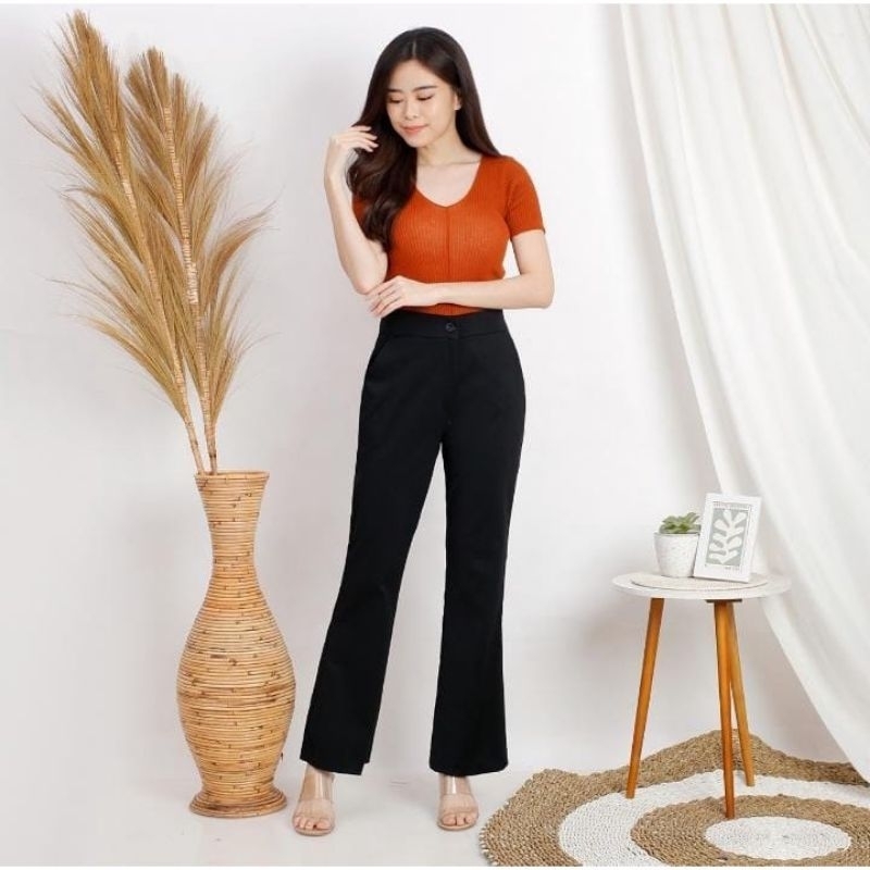 Terlaris Celana UPGRADE Highwaist HW Cutbray Katun Stretch Premium/ Cutbray Upgrade/ Upgrade Cutbray