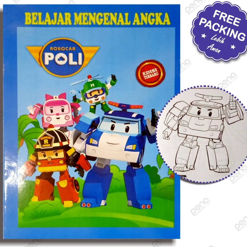 Buku Mewarnai Anak - Mewarnai Poli Untuk Anak PAUD dan TK