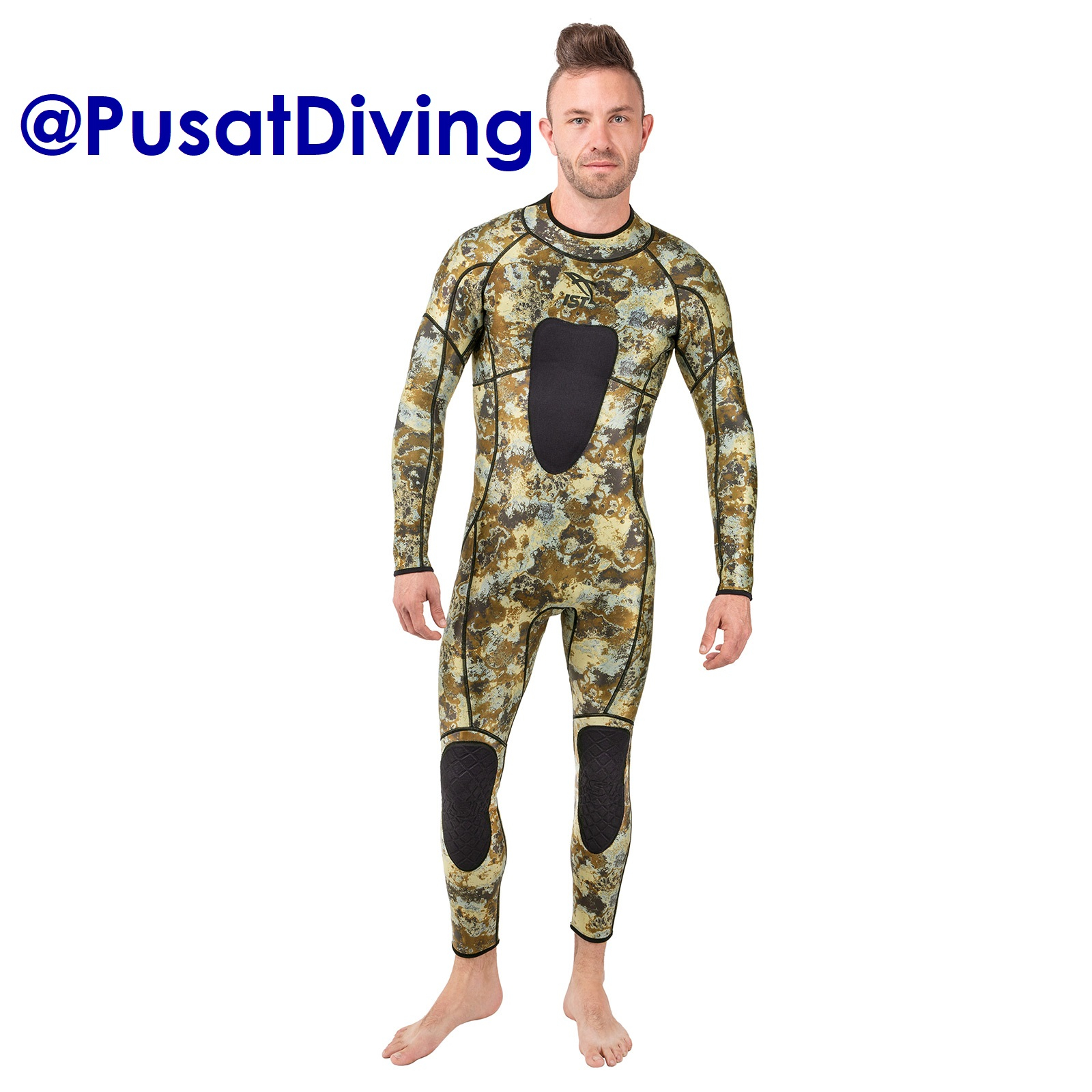 Baju Selam - Baju selam - Wetsuit Jumpsuit 3mm camo spear fishing - PG-WS826 IST