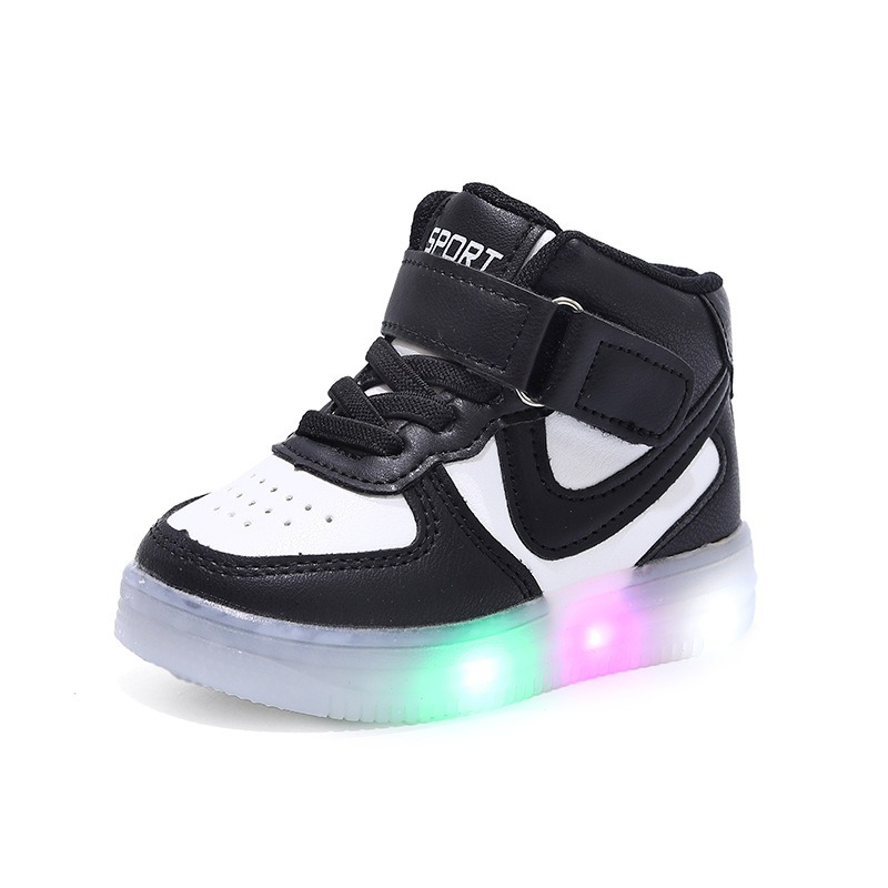 littlekiddoss SH2316 Sepatu Sneakers Anak Semi Boots Lampu LED Sepatu Nyala Lampu Anak 1-6tahun 21-30 Sepatu Anak Import