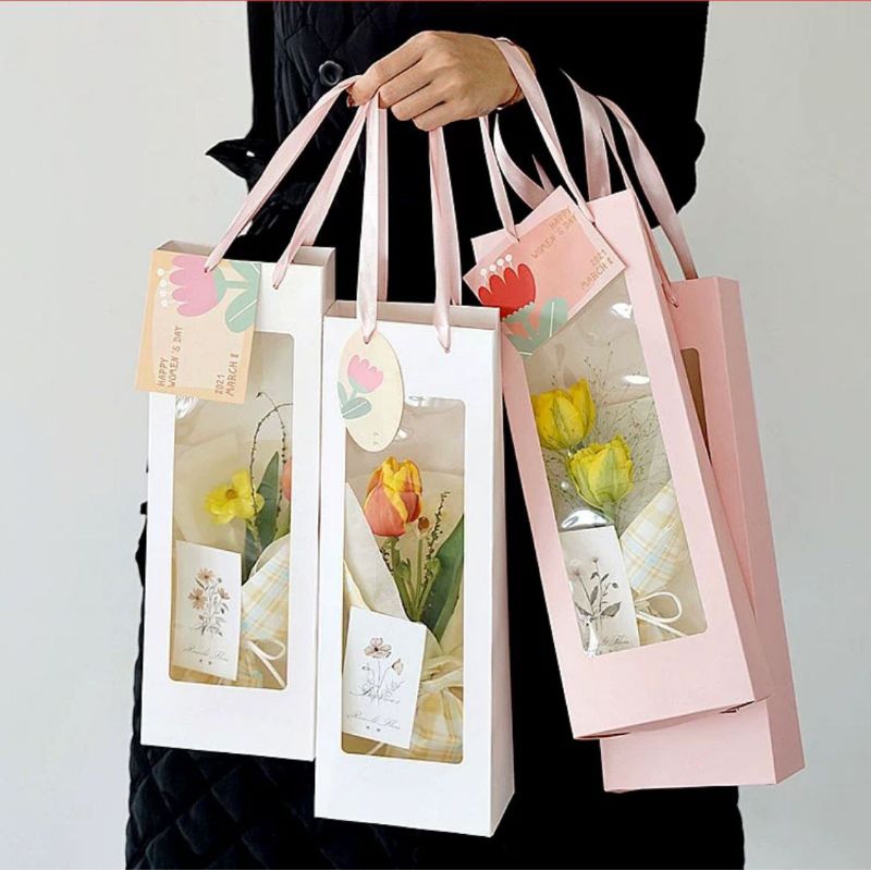 

B117 Window Bag | Kantong Bunga | Kantong tas | Kantong kado | Gift wrapping | Kantong wine | Pouch | Florist Window box | kantong Tenteng | Kantong Transparan