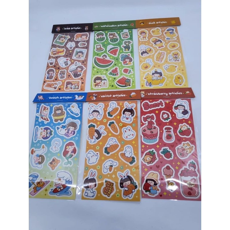 happy kids sticker aesthetic stiker lucu