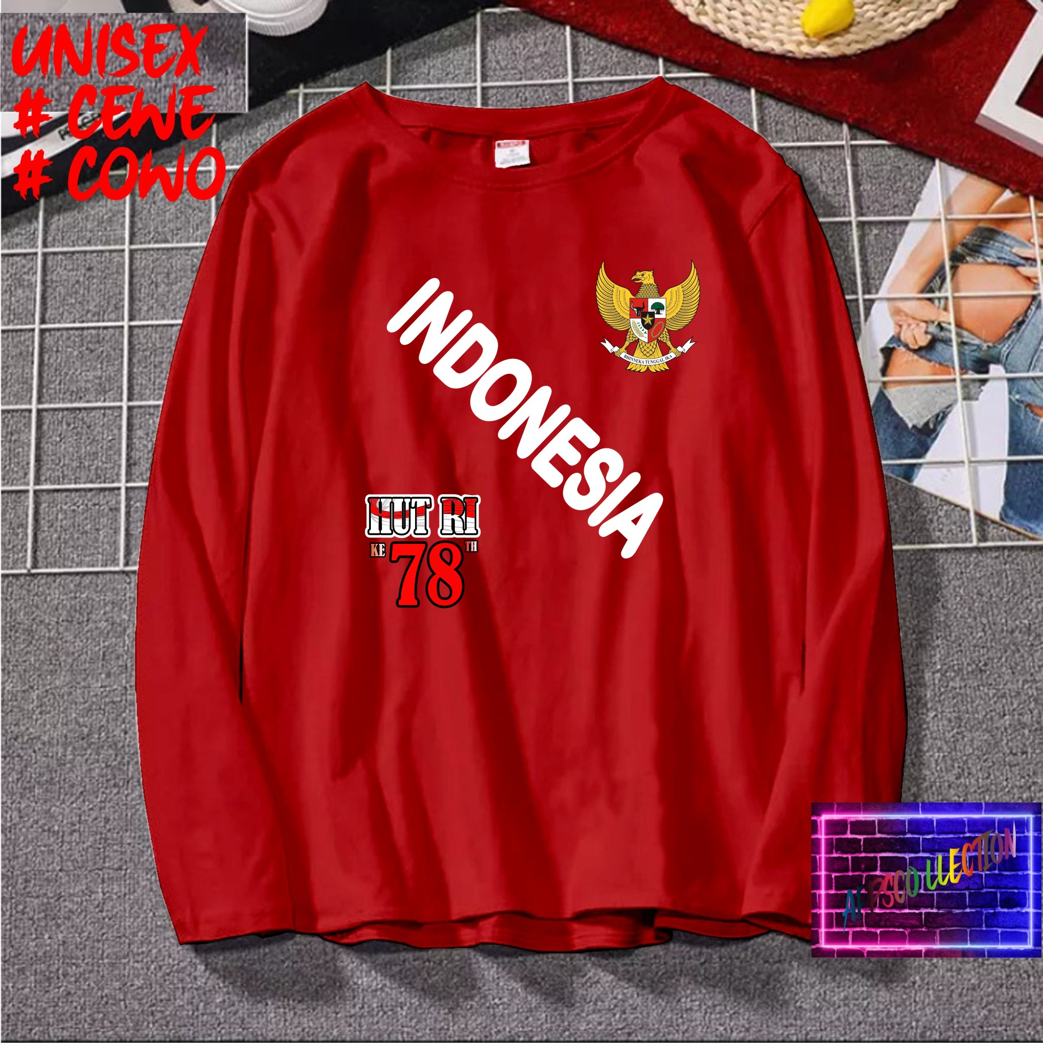 Beli 10 Pc Gratis 1 Pc Hut RI 78 Kaos Terlaris 17 Agustus 1945 78 Kemerdekaan Indonesia Kaos Merah Putih Hitam Kaos Cewek Cowok AnakX3