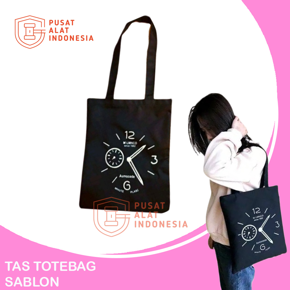 Tas Wanita Totebag Sablon Resleting Sr199