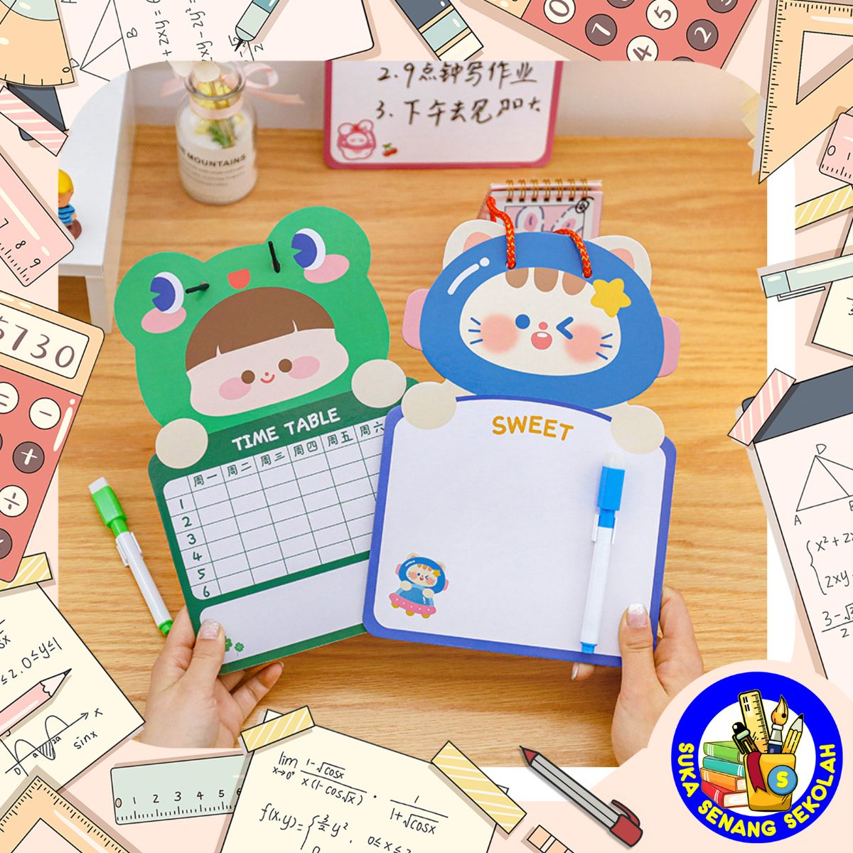 

Papan Gambar Kartun Bisa Hapus / Papan Tulis Mini Edukasi Anak AT0126