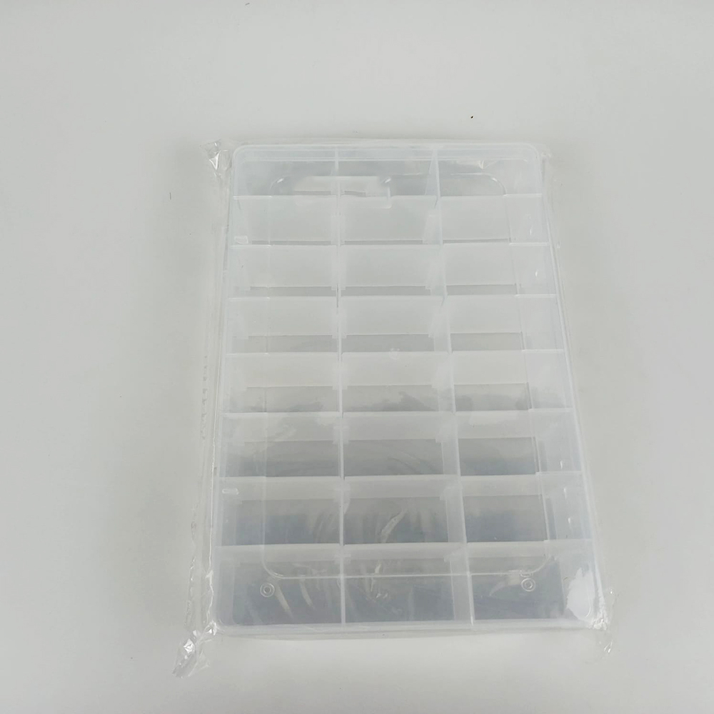 (UMU SUPPLIER) SQUARE KOTAK PENYIMPANAN ADJUSTABLE GRID BOX 24 SLOT STORAGE CASE ORGANIZER SEKAT KOTAK SERBAGUNA