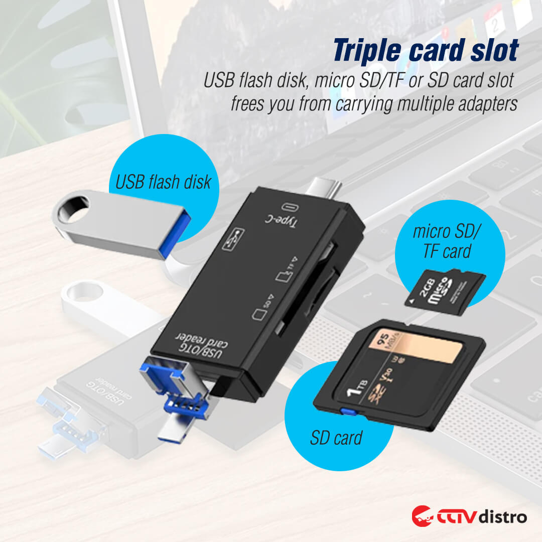 Card Reader Type C / USB / Micro USB / SD / Micro SD / Flashdisk OTG Card Rider Memory Reder 6 in 1