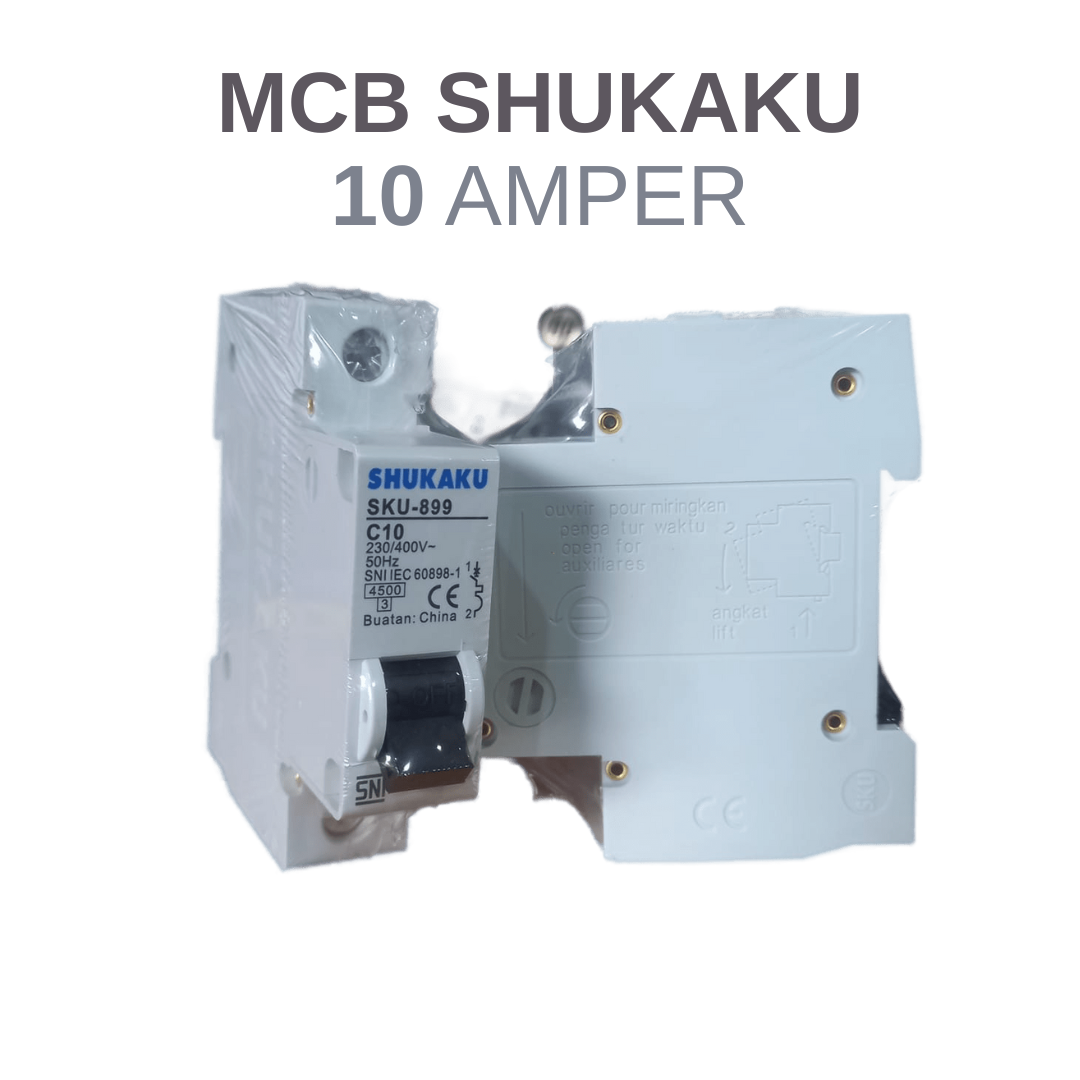 MCB 10A SHUKAKU MCB 10 AMPERE SAKLAR LISTRIK 1 PHASE MCB SHUKAKU 10A