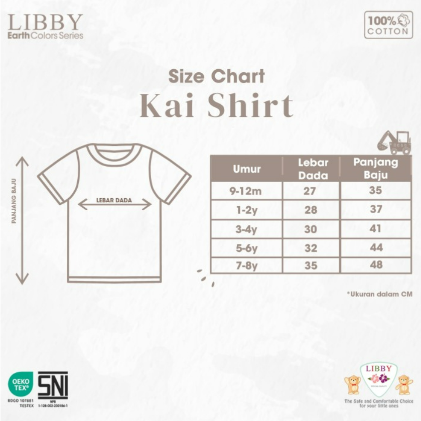 Libby Kai Shirt 9 Bulan - 8 Tahun Tshirt Lengan Panjang / Kaos Lengan Pendek Anak Unisex Earth Series CBKS