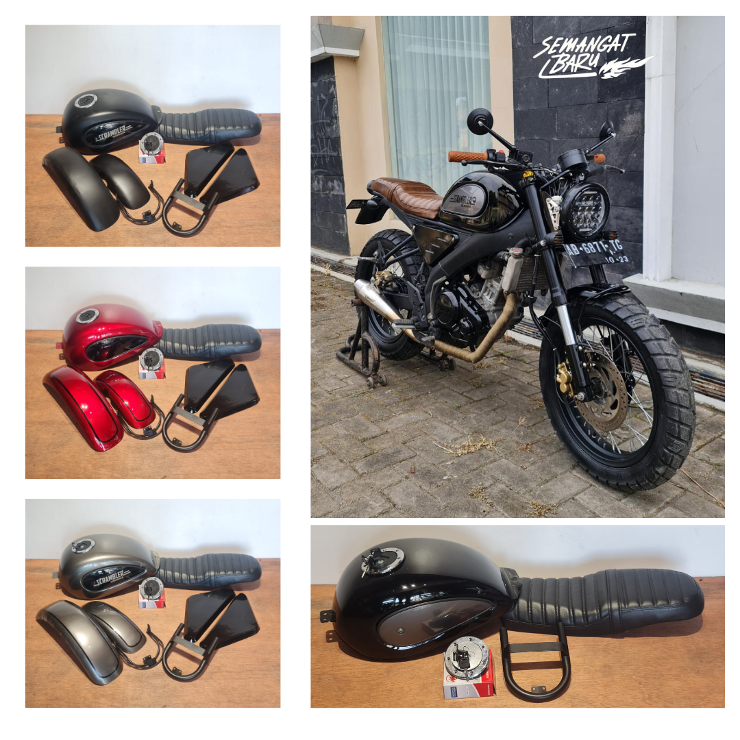 PAKET MINIMALIS SCARMBLER JAPSTYLE VIXION OLD DAN VIXION NEW YAMAHA