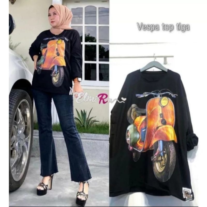 KAOS WANITA TERBARU BAJU WANITA LENGAN PANJANG MOTIF TERBARU