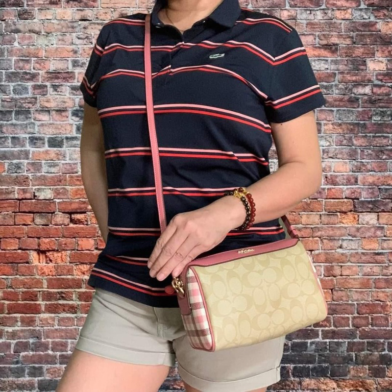 Coach Bennett Crossbody In Signature Canvas With Gingham Print (F76630)