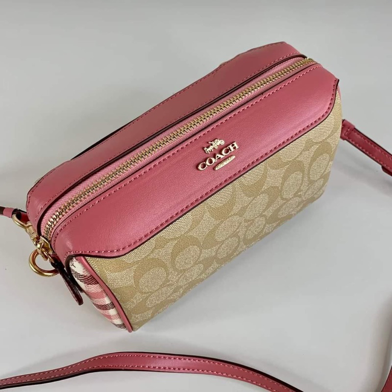 Coach Bennett Crossbody In Signature Canvas With Gingham Print (F76630)