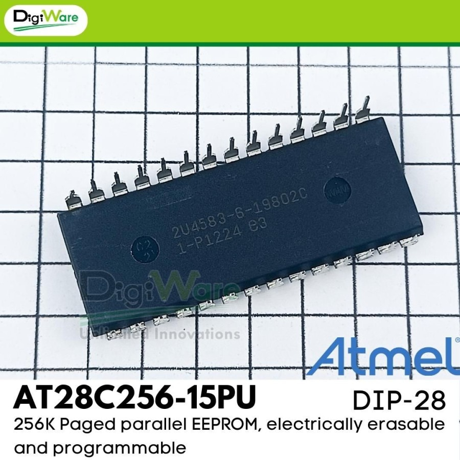 AT28C256-15PU AT28C56 Paged parallel EEPROM 256K DIP 28 Pin