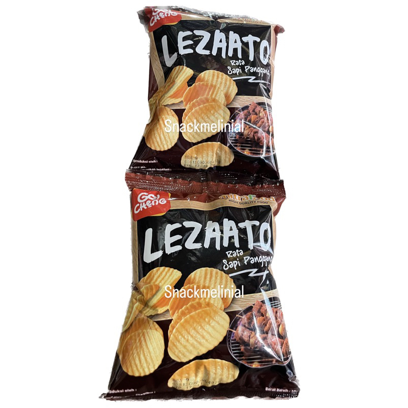 10pcs snack lezato chitato kerupuk bbq kerupuk sapi panggang