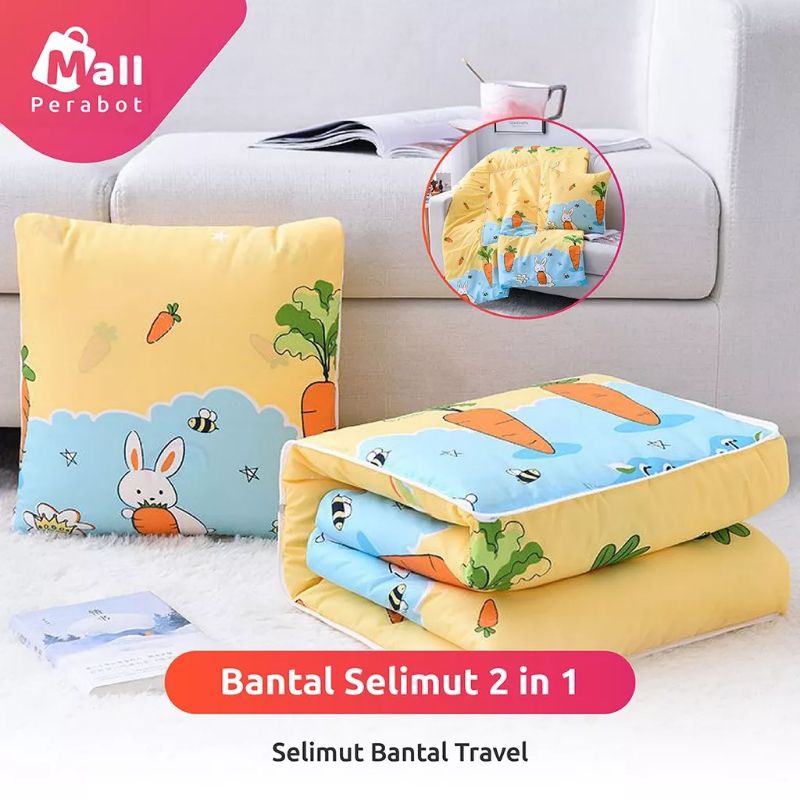 BALMUT Bantal Selimut Kepala Tidur/ Travel Dewasa &amp; Anak Bisa Lipat