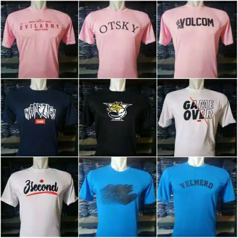 PAKET KAOS MOTIF 100 RB DAPAT 6/KAOS KEREN