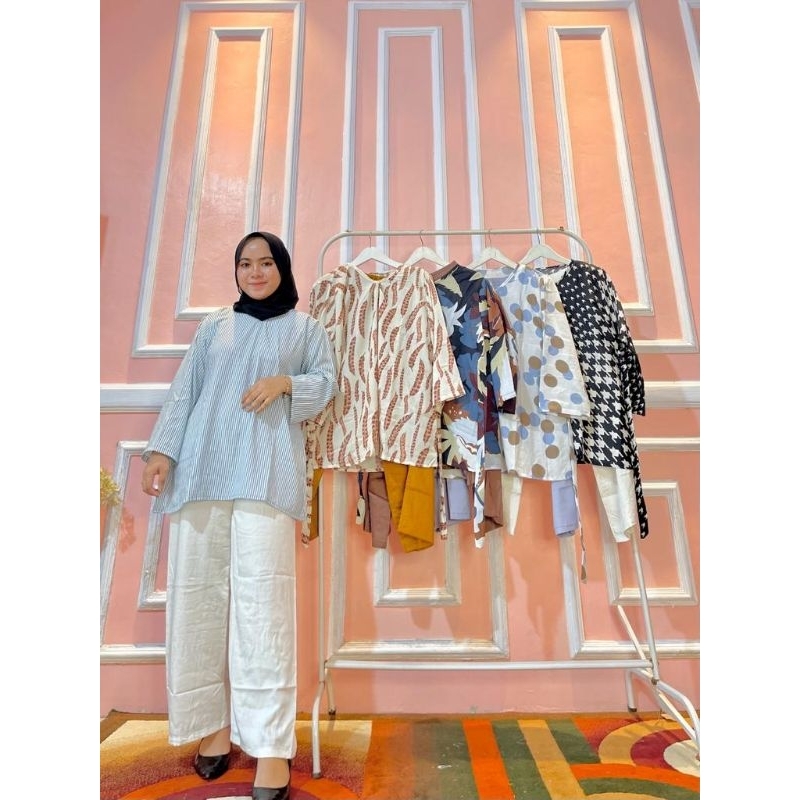 SETELAN WANITA TERBARU BAHAN RAYON TWILL JUMBO LD 120CM