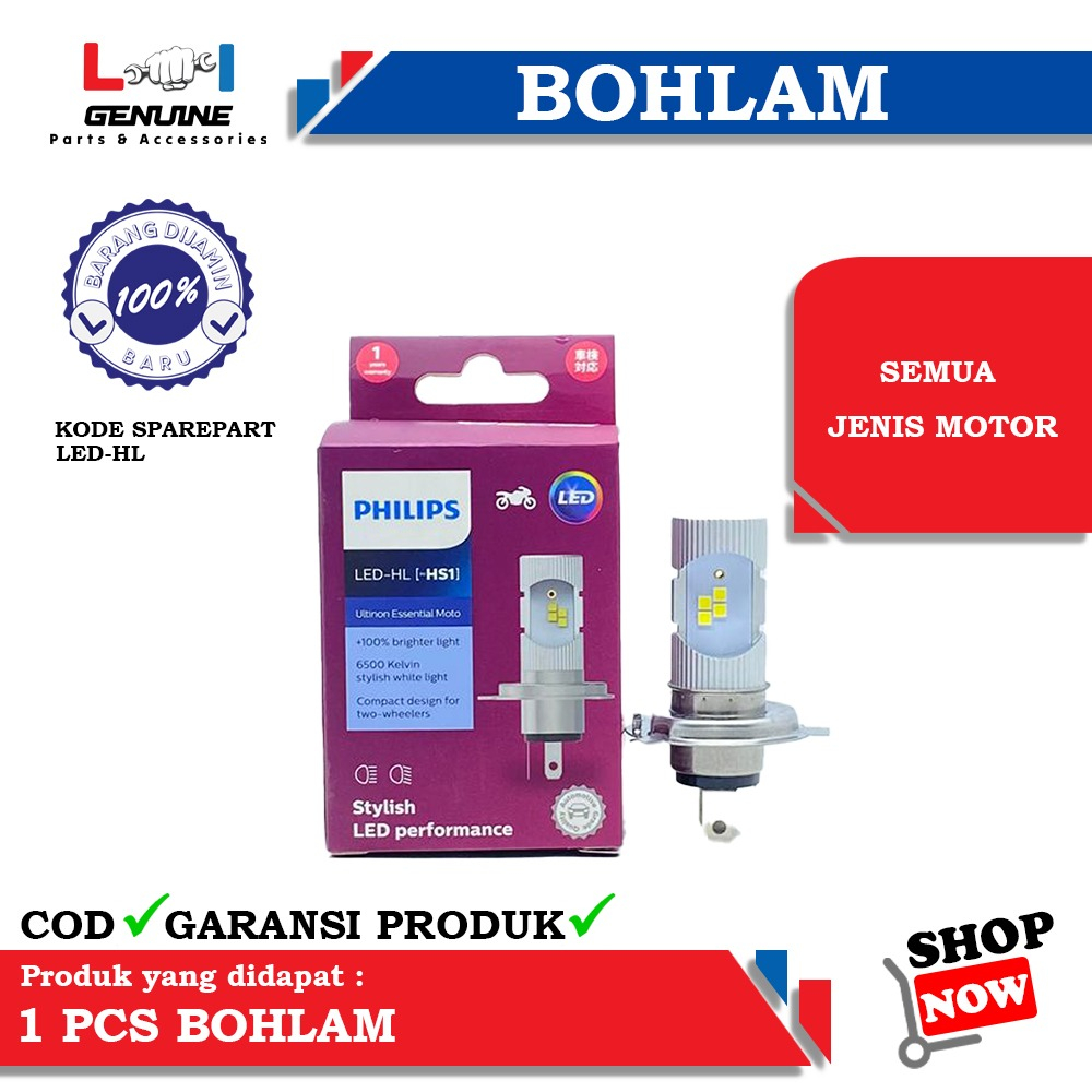 -LOI- LAMPU BOHLAM LED-HL PHILIPS HS1 12V/6W KAKI 3