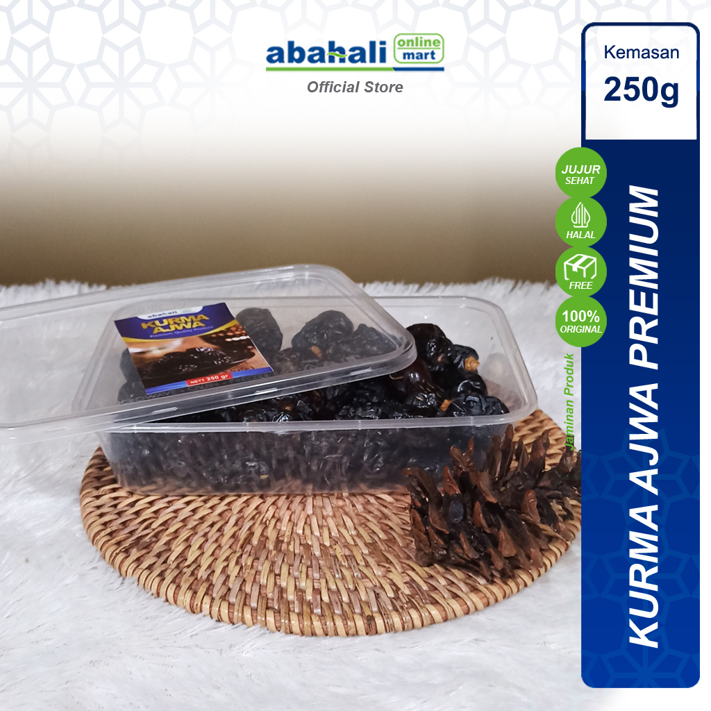 

Kurma Ajwa Premium 250 gram Original Madinah Kurma Nabi Asli Oleh Oleh Haji dan Umroh