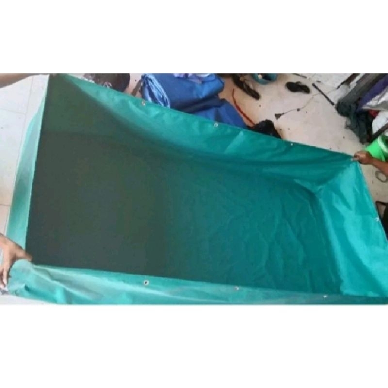 Terpal kolam 120cm×60cm×40cm terpaulin/PVC terpal semi karet/terpal orcid