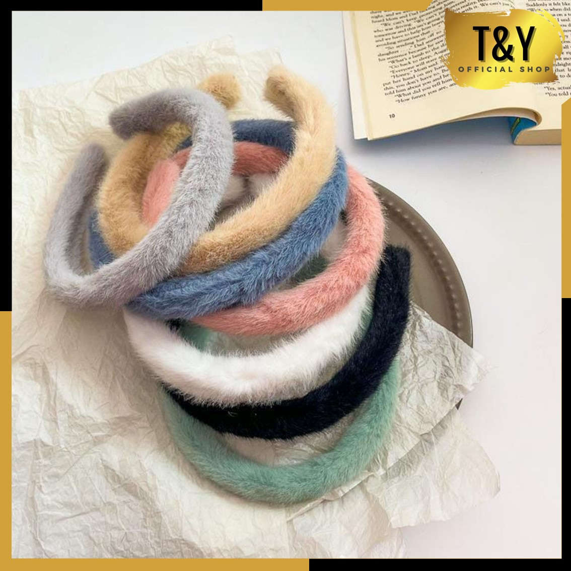 T&amp;Y Bando bulu wanita korea bando colourfull bando lembut bando bulu lembut bando lucu