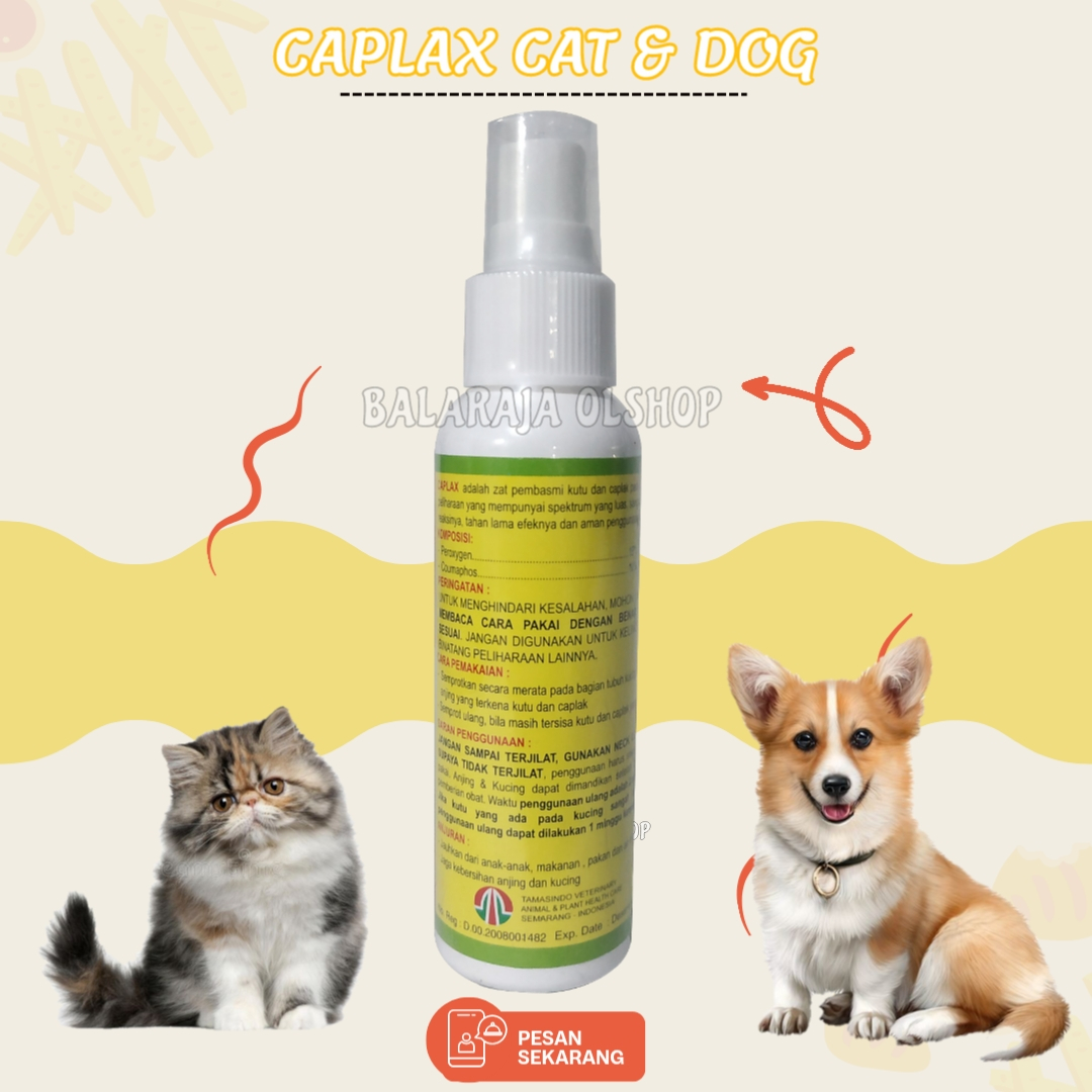 CAPLAX OBAT SEMPROT/SPRAY ANTI KUTU KUCING &amp; ANJING 125 ML