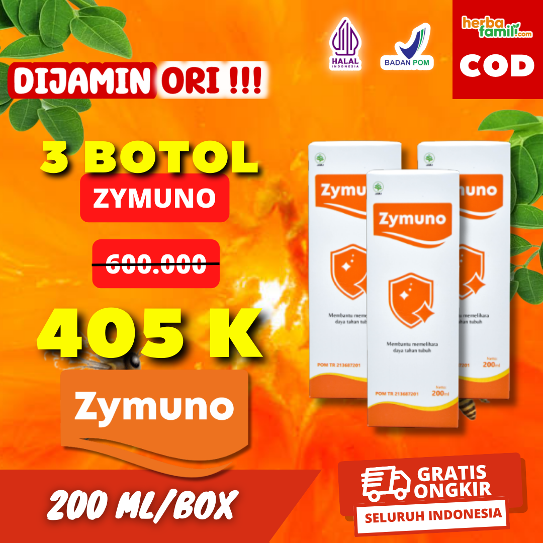 3 Botol Zymuno Madu Original - 3x Lebih Cepat Sembuhkan Kanker Tumor Benjolan Tubuh Vitamin Herbal Madu Herbal Mempercepat Penyembuhan Penyakit Melancarkan Haid Mencegah Kanker Keputihan Booster Imun Miom Kista Atasi Masalah Haid Multivitamin Suplemen Mak