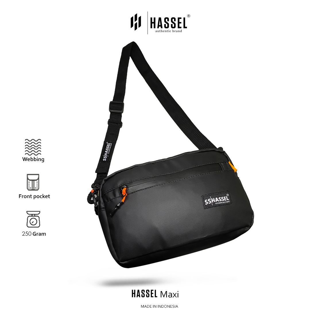 Tas Selempang Pria Hassel Maxi - Tas anti air / Tas Water Resistance / Tas Waist Bag Pria / Tas Selempang Wanita / Tas Slempang Pria atau Wanita / Tas Original / Tas Slempang Pria