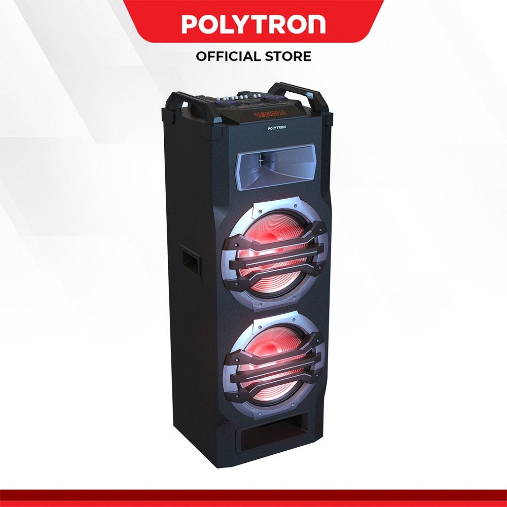 Speaker Portable Bluetooth Polytron PTS 12KF25 FREE 2 MIC WIRELESS