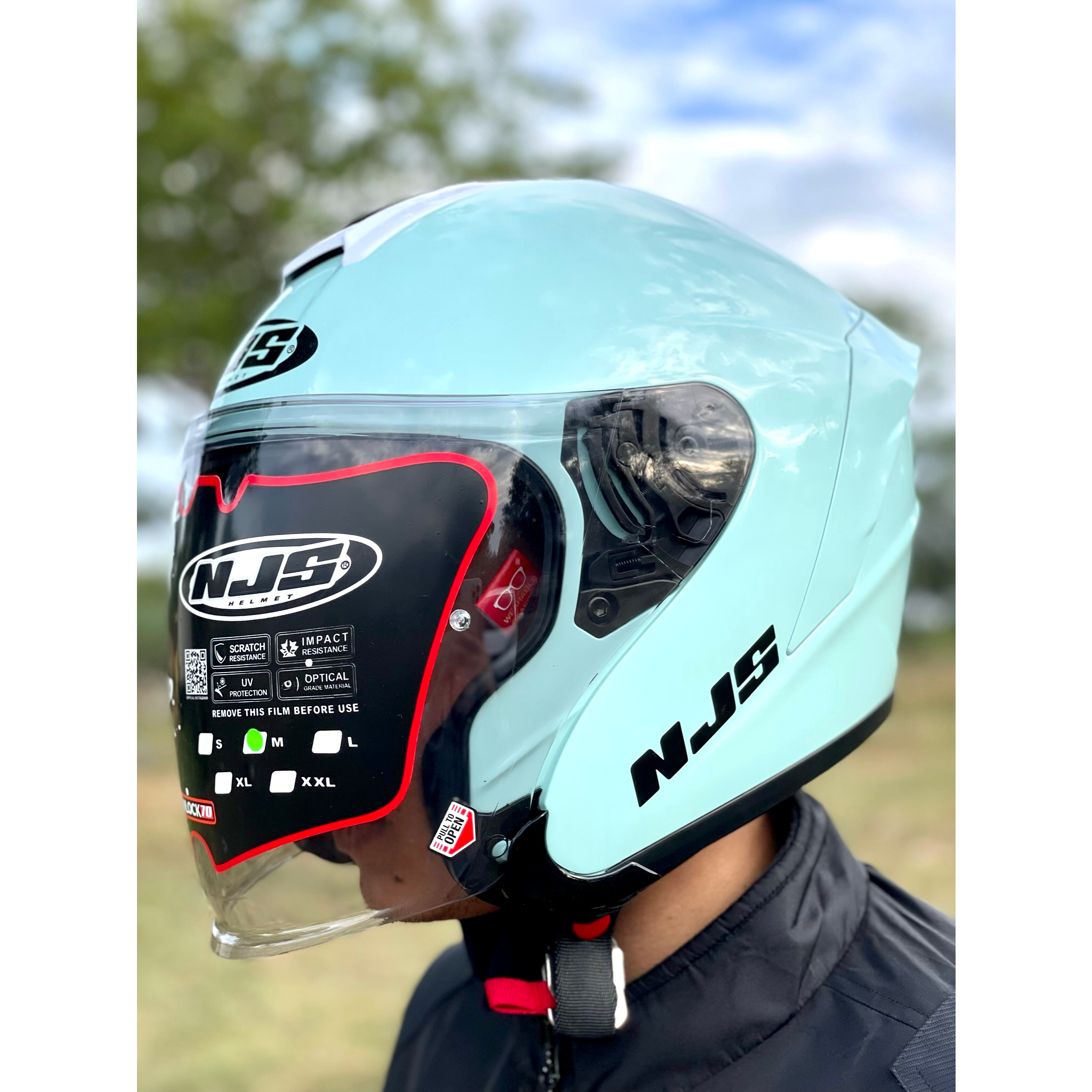 Helm Dewasa Njs Kairoz Pria Wanita Half Face Solid