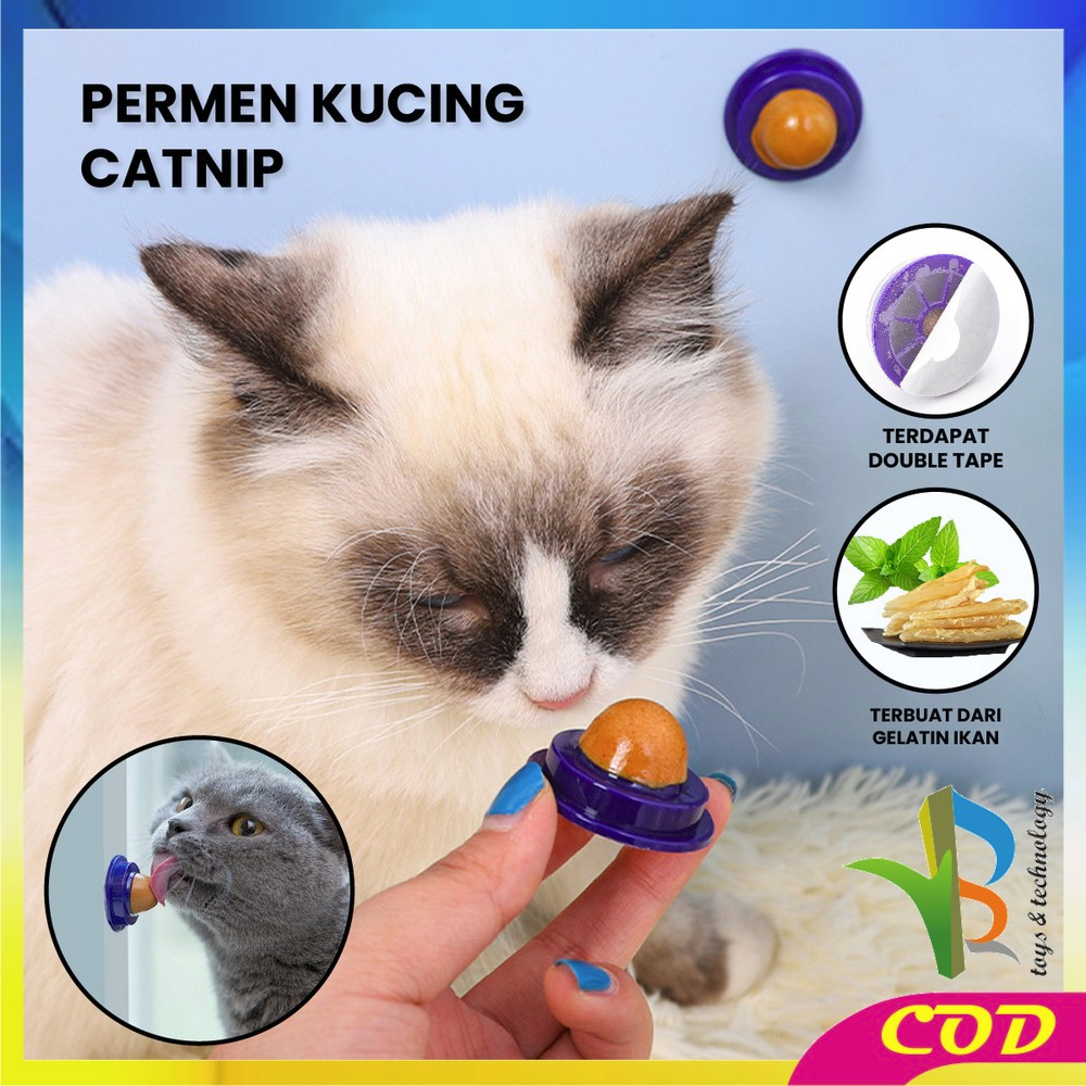 RB-C846 Cemilan Kucing Bola Catnip Snack Permen Bola Vitamin Cemilan Anabul Anti Stress / Makanan Hewan Catnip Snack Kucing Toys