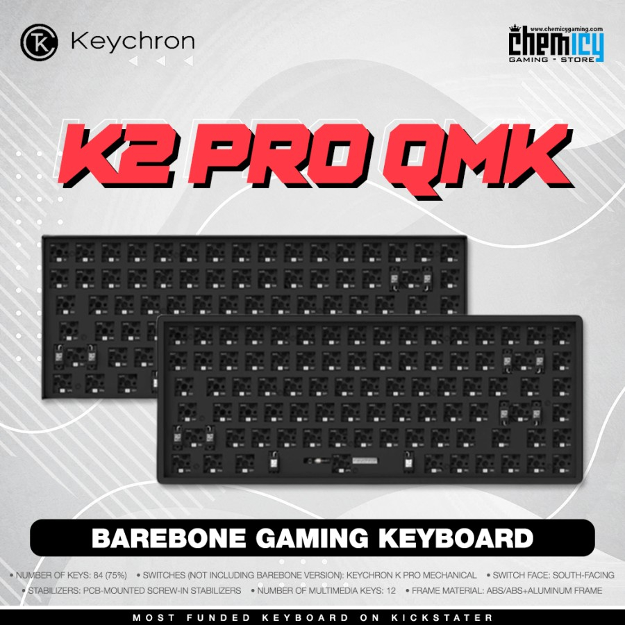 Keychron K2 Pro QMK Barebone RGB Mechanical Gaming Keyboard