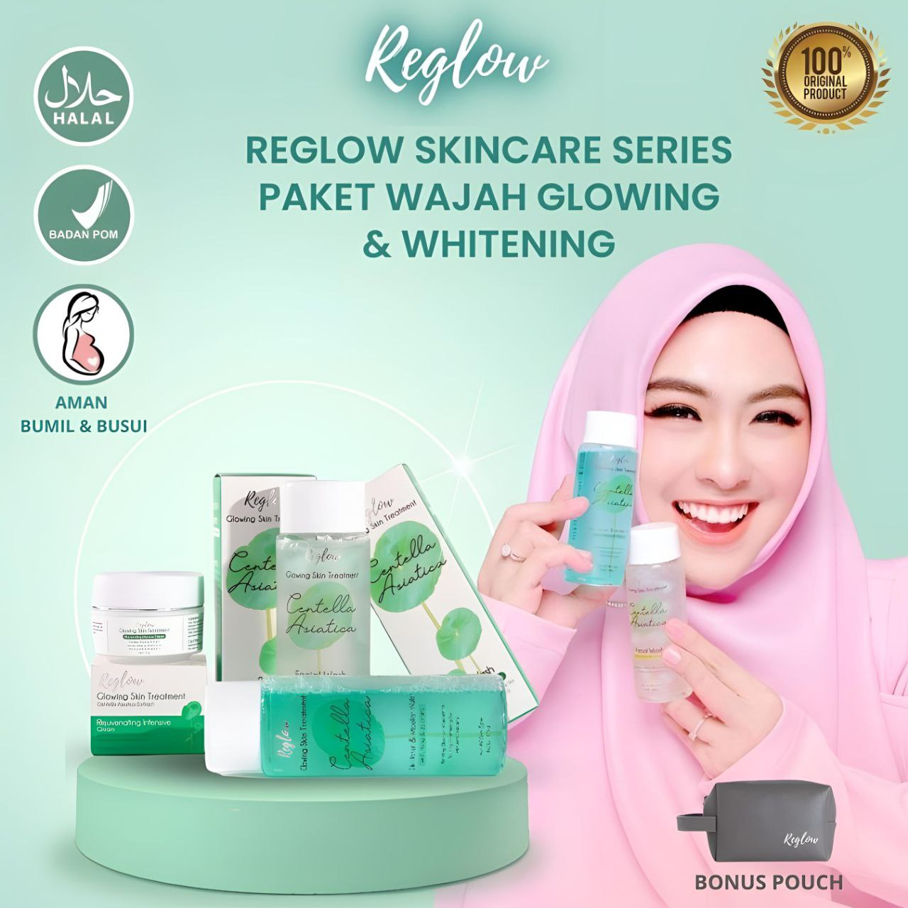 Skincare REGLOW Mencerahkan kulit wajah BPOM HALAL Original 100 %