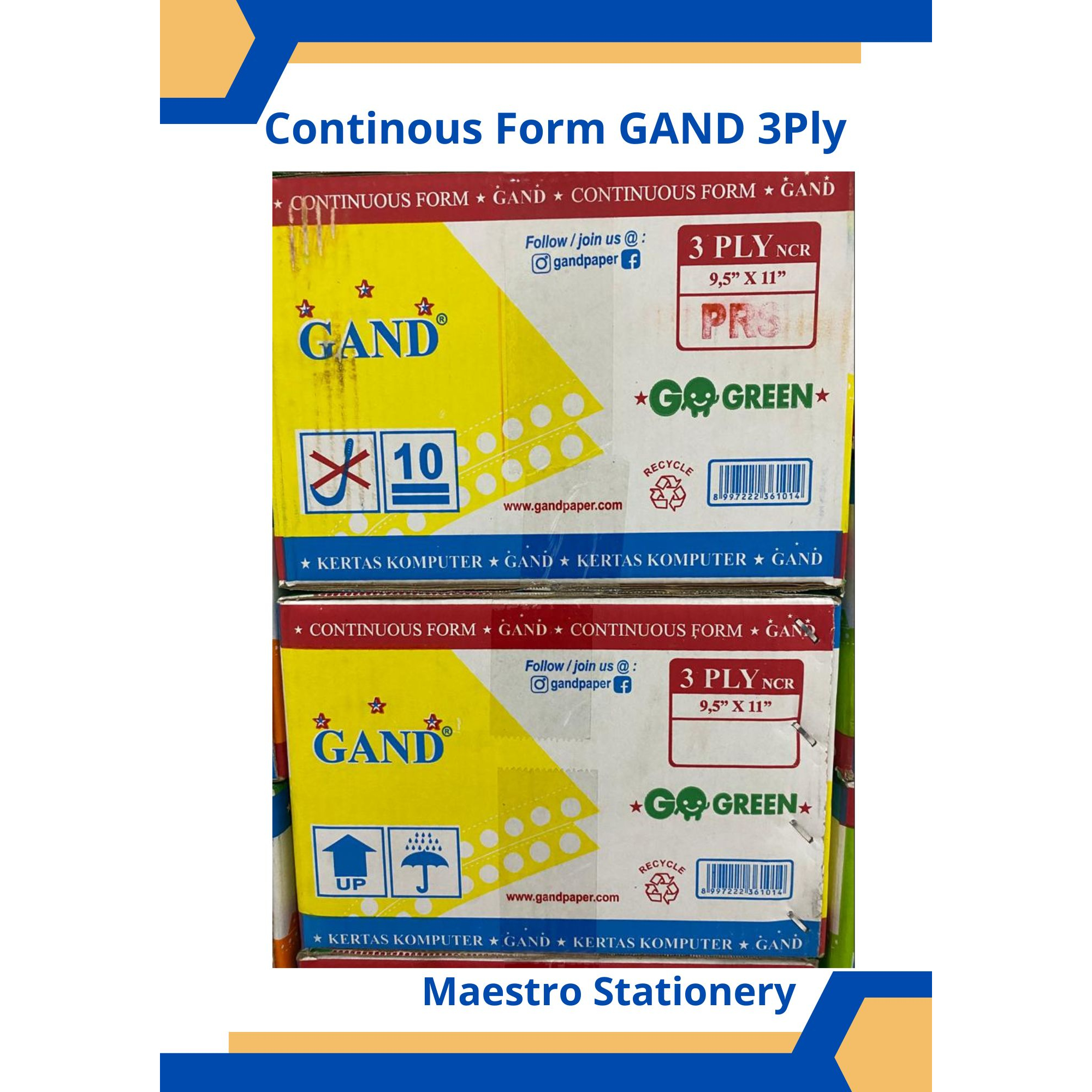 

Kertas Continuous Form 3 Ply Merk Gand FULL & PRS