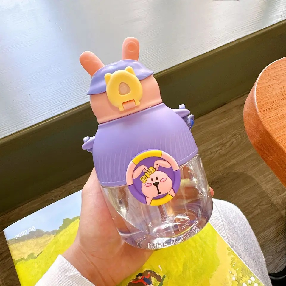 MARKAS BOTOL AIR MINUM ANAK KARTUN LUCU TALI PANJANG HX 278