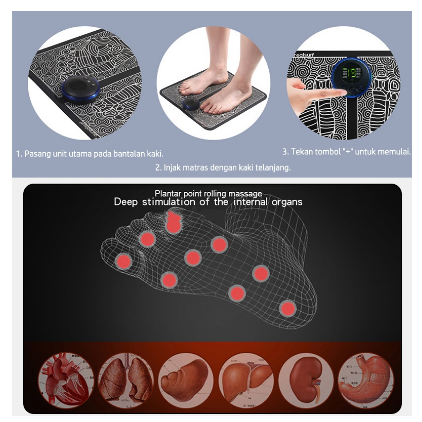 EMS alat therapi kaki terapi kaki terapi leher terapi badan EMS foot massager recharge foot pad