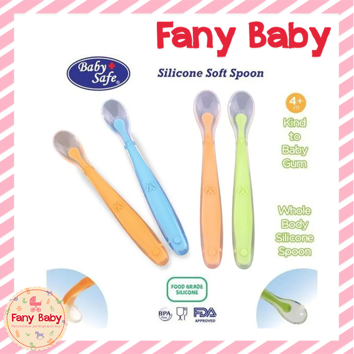 BABY SAFE SILICONE SPOON SET 2 PCS / SC009