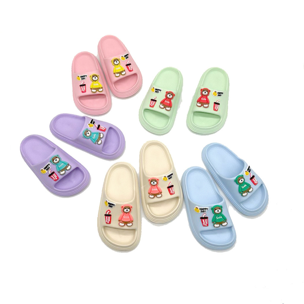 Sandal Selop Anak Perempuan Bahan Karet Motif Lucu Boneka Terbaru UK. 24-35