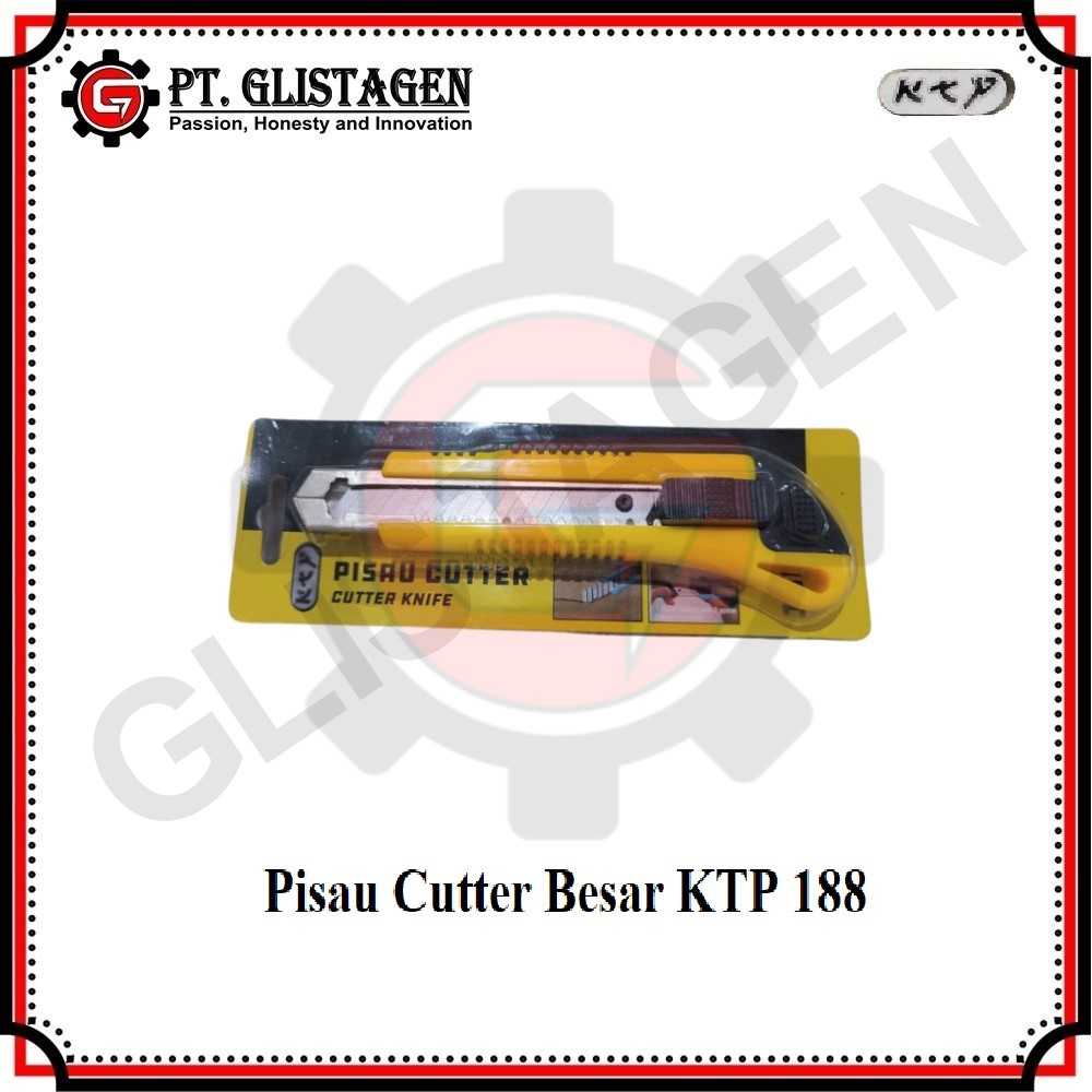 KTP 188 Pisau Cutter Besar Alat Pemotong Kertas Karton ATK Jumbo 18mm