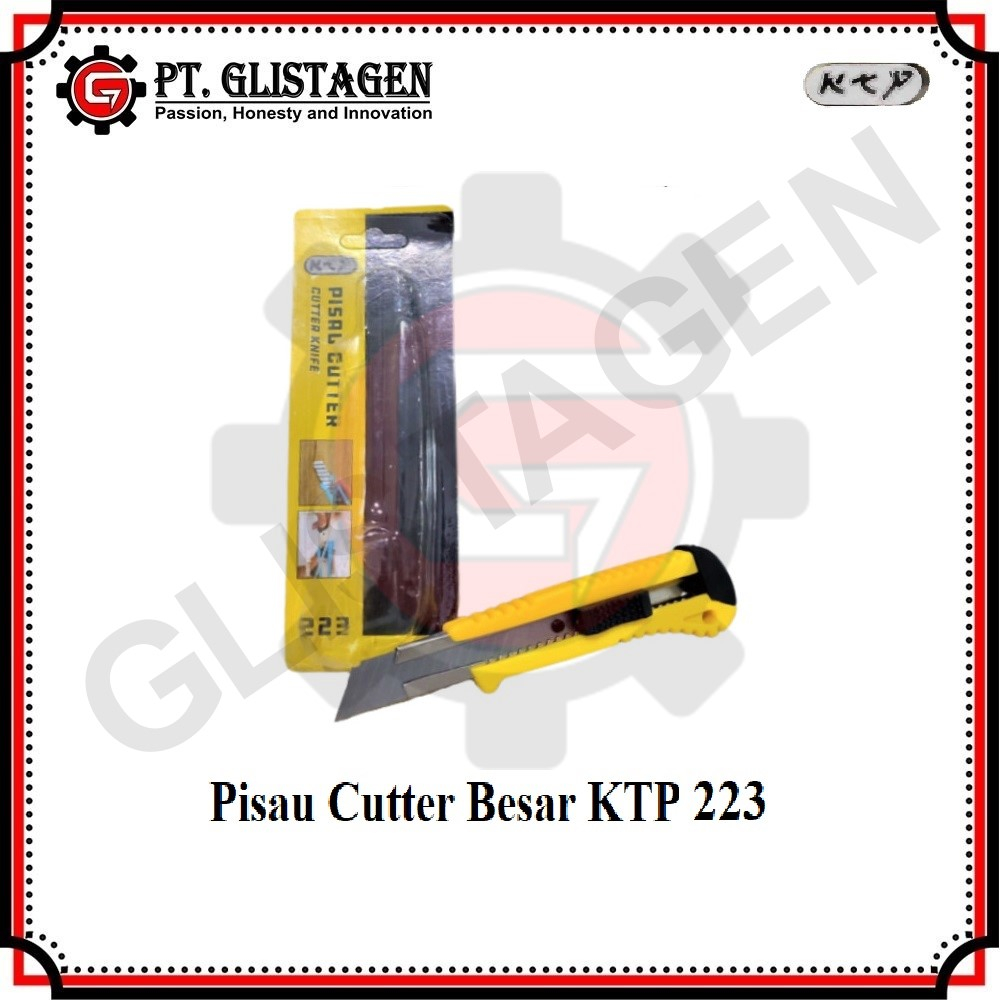 KTP 223 Pisau Cutter Besar Alat Pemotong Kertas Karton ATK Jumbo 18mm