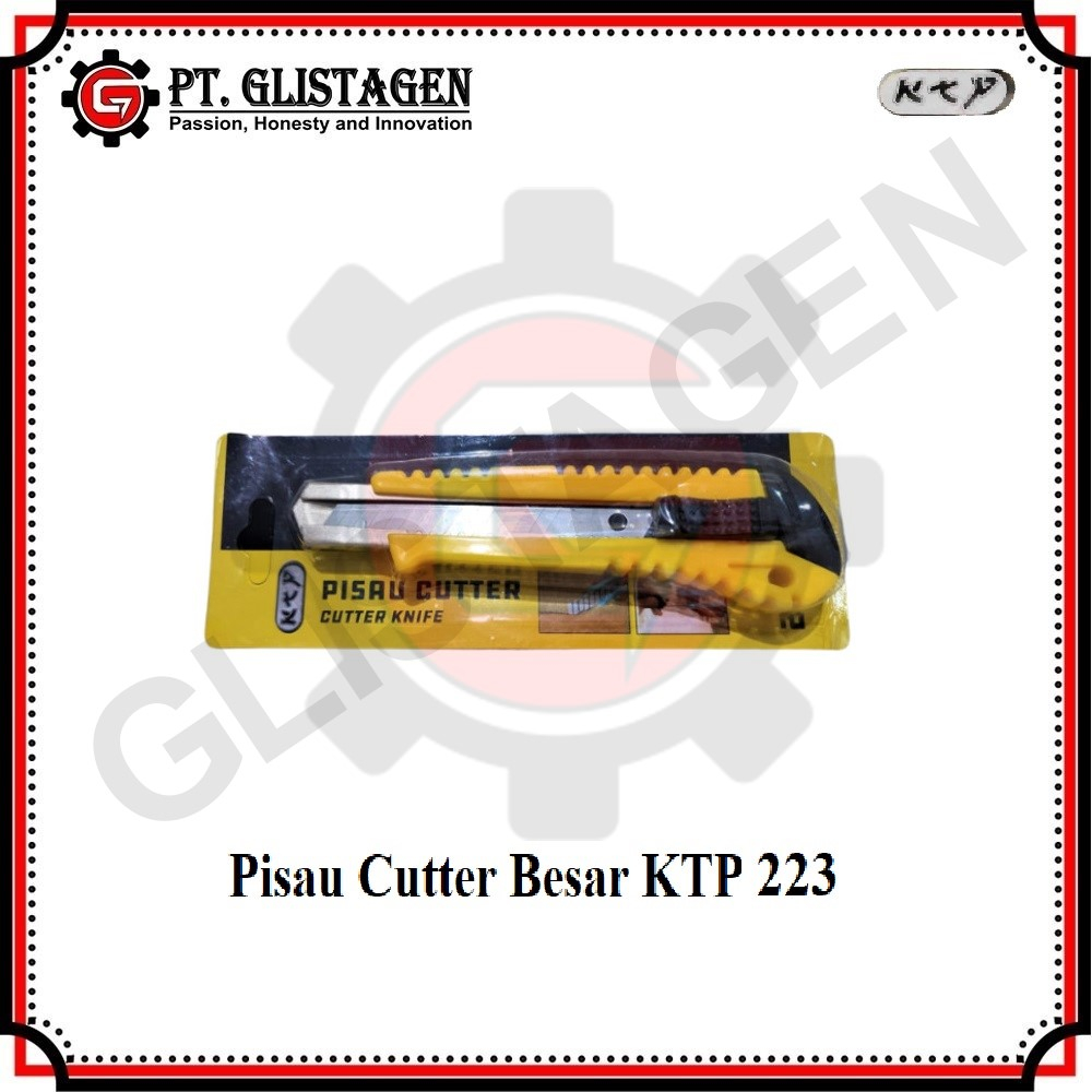 KTP 223 Pisau Cutter Besar Alat Pemotong Kertas Karton ATK Jumbo 18mm