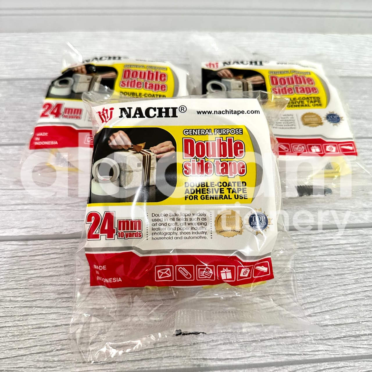 

ECER ( 3 PCS ) Double Tape Nachi 1 Inchi 24mm x 10 Yard