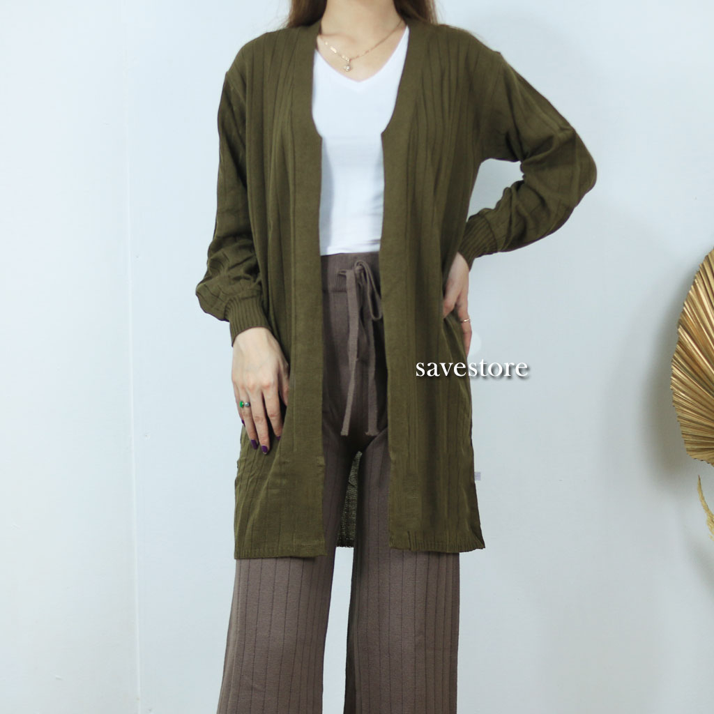 REVITA KARDIGAN • BUBBLE LONGKARDI PREMIUM • Longkardi Rajut