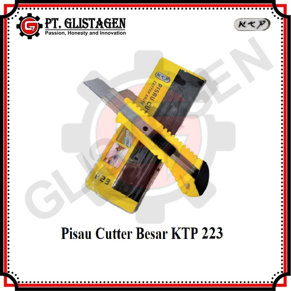 KTP 223 Pisau Cutter Besar Alat Pemotong Kertas Karton ATK Jumbo 18mm