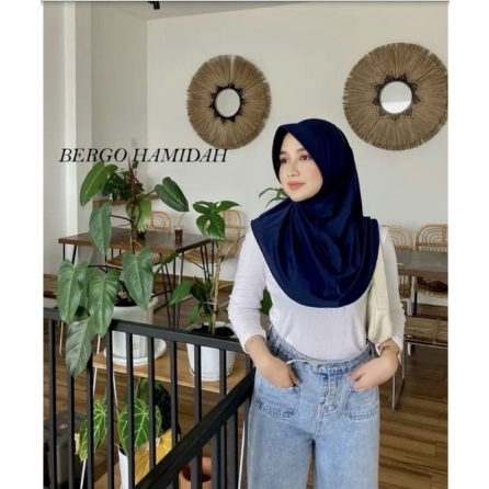 TERMURAH BERGO HAMIDAH UKURAN M  jilbab jersey soya bergo jersey pasmina jersey