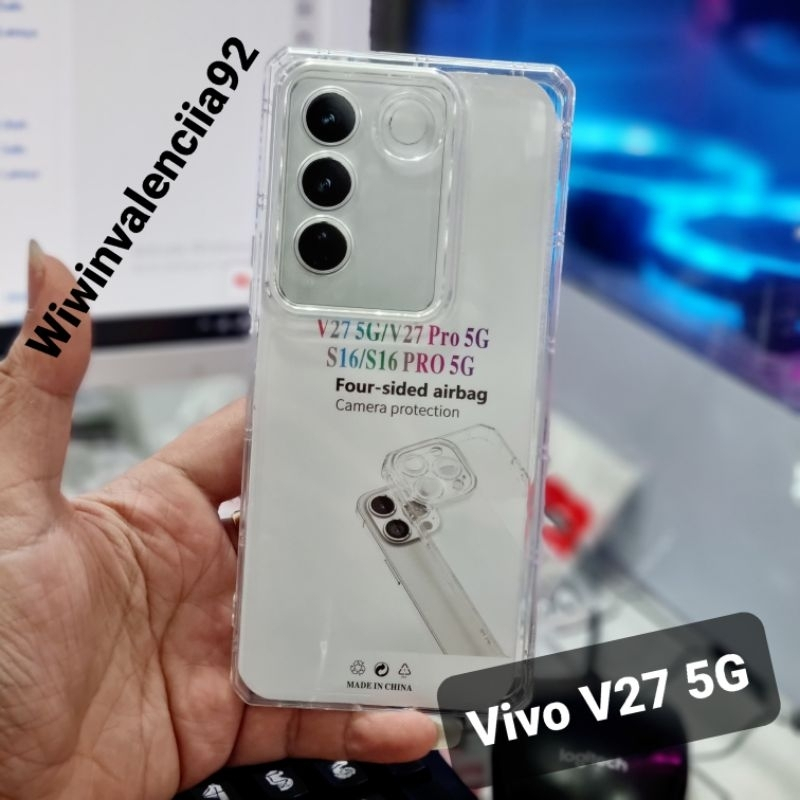 BARU TPU TEBAL Case KOTAK Vivo V27 V27e  Softcase Bening Crack/Soft Casing AirBag Anti Fall Protecth Camera/Silikon-Silicon-Silicone Glossy Transparent-Transparan Bumper KINGKONG HD SQUARE EDGE CLEAR Galaxy Original ORI Murah 5G PLUS FE V 27 V2 7 V27 e 4G