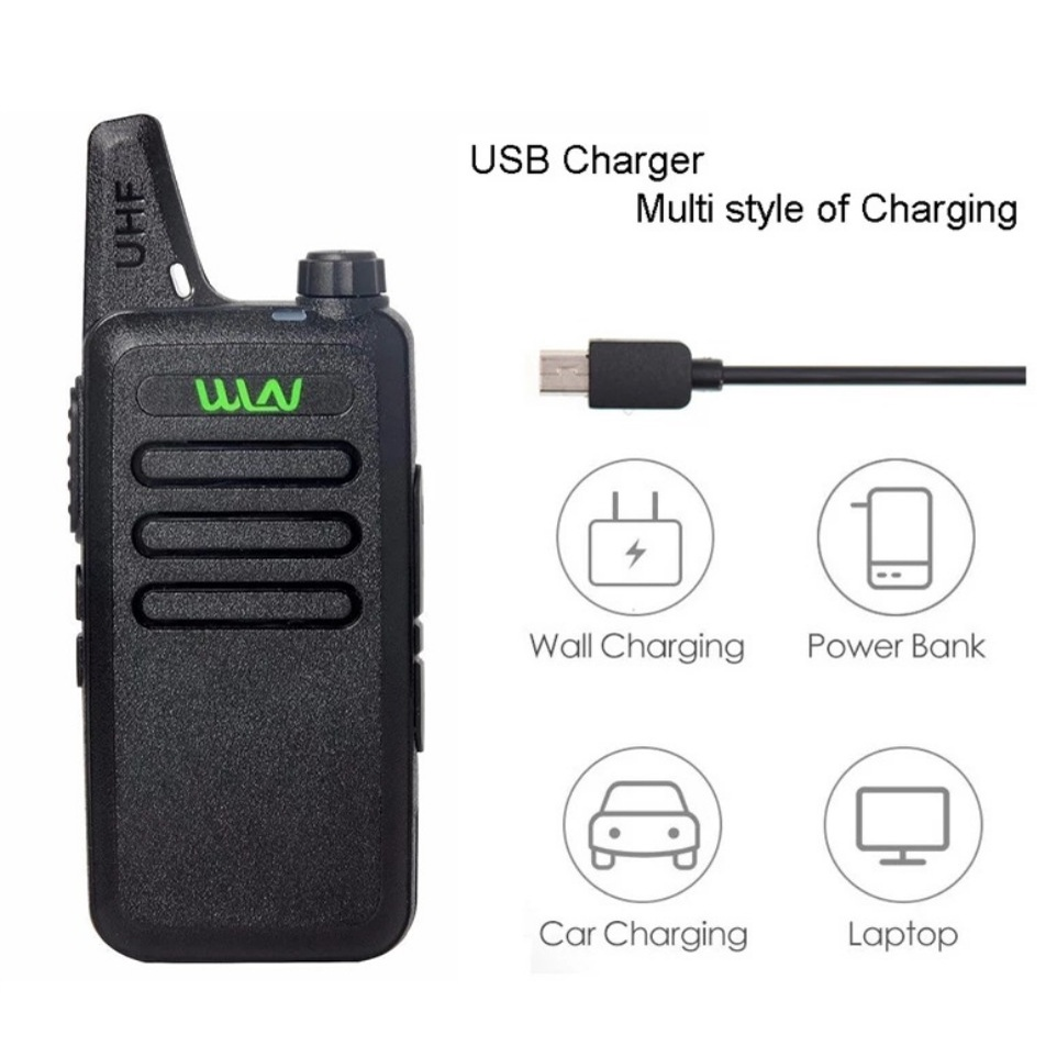 Walkie Talkie 2 Unit HT WLN UHF TwoWay WLN KD-C1 CI Handy Talky Mini Walkie Talkie jarak jauh murah